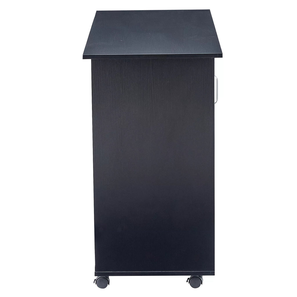Black Marble MDF Top Side Table with Metal Legs D312211