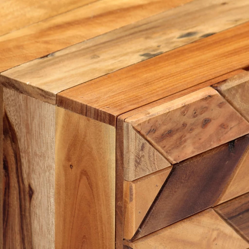 Solid Reclaimed Wood Bedside Cabinet H370