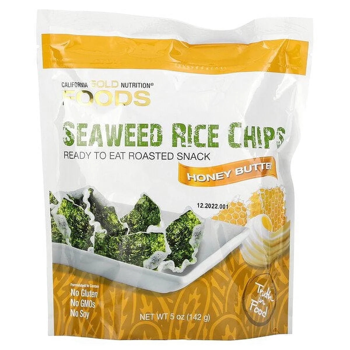Seaweed Rice Chips Honey Butter 5 oz Pack of 3 S531534