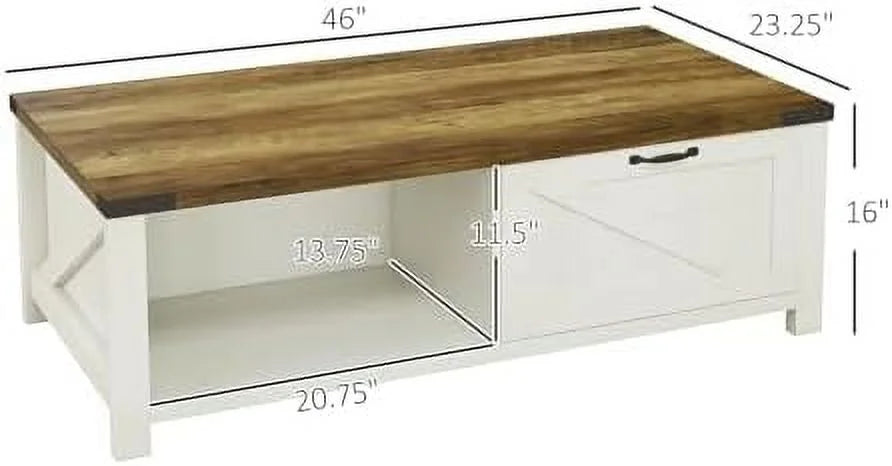 Farmhouse Coffee Table with Drawer K647654
