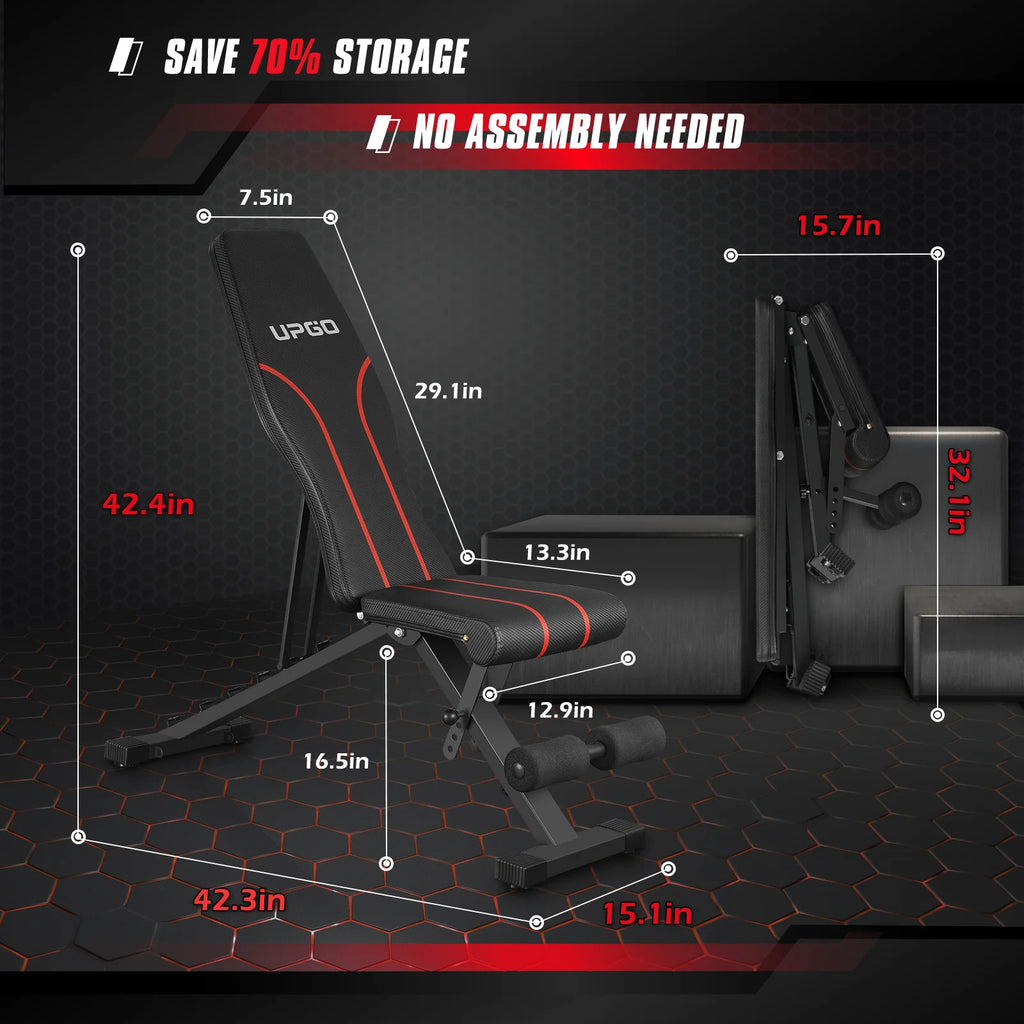 Adjustable Weight Bench 700LBS Capacity Foldable Q53062