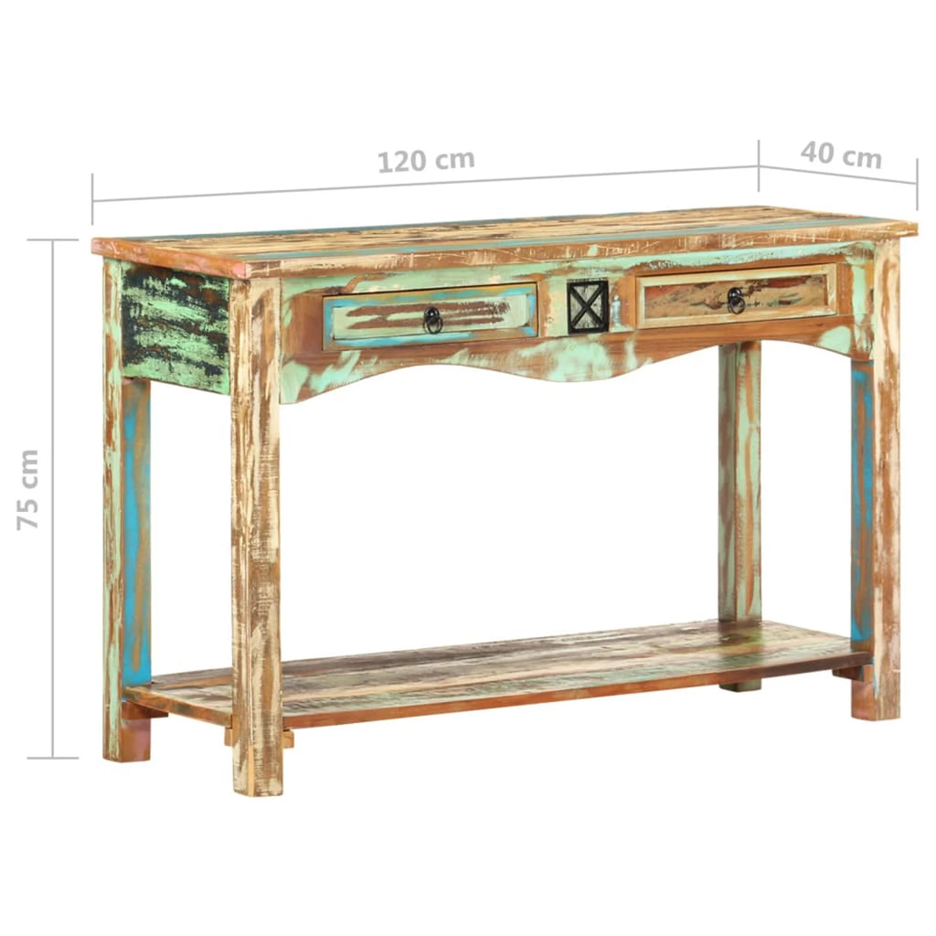 Solid Reclaimed Wood Console Table B467