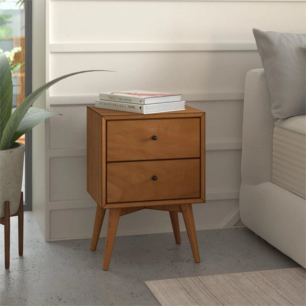 3 Piece Small TV Console Full Size Panel Bed & Nightstand E55222