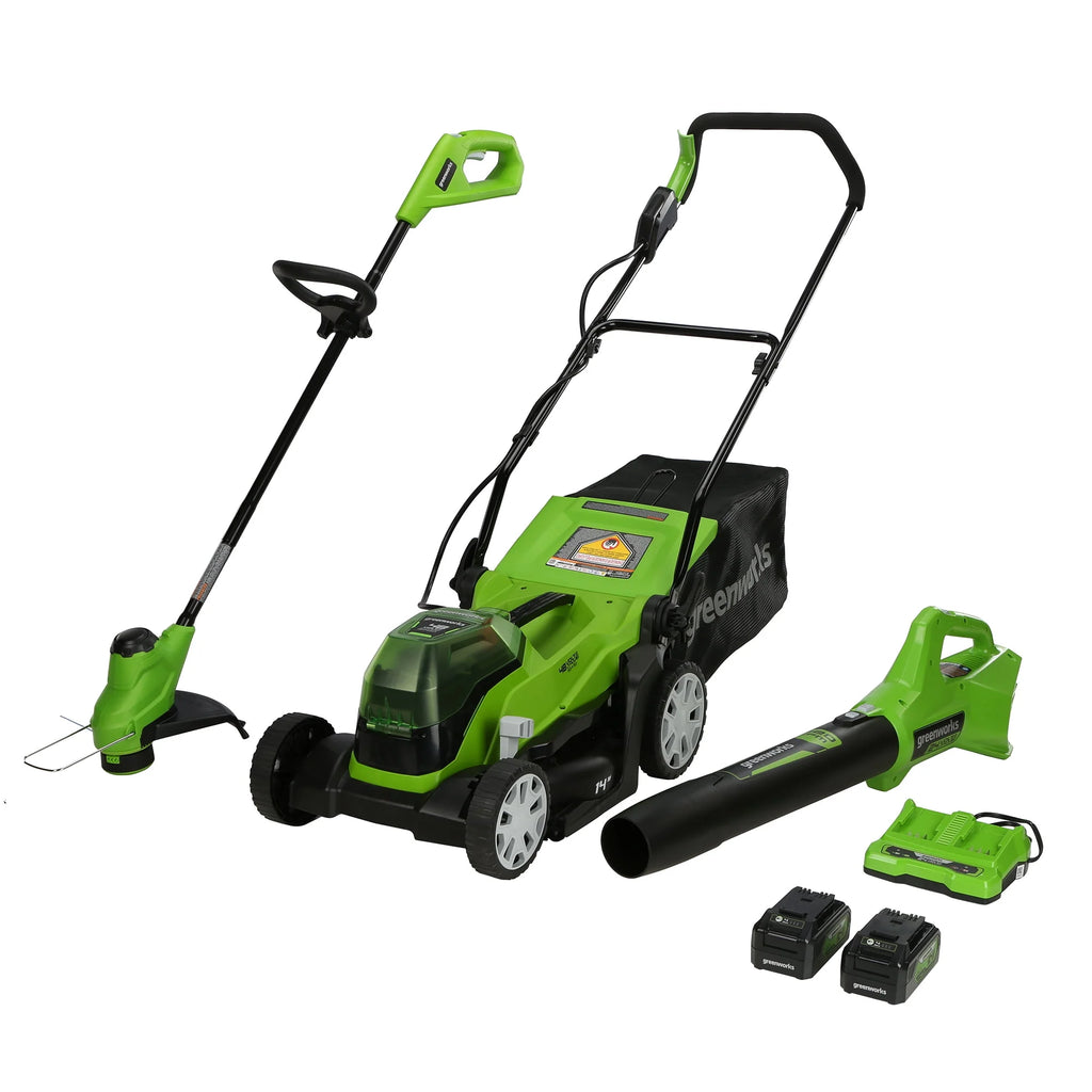 48V 14 Mower, 24V Axial Blower and 24V 10 String Trimmer Combo M830462