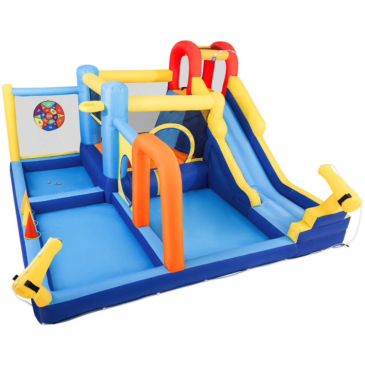Inflatable Water Slide Bounce House with Splash Pool C222