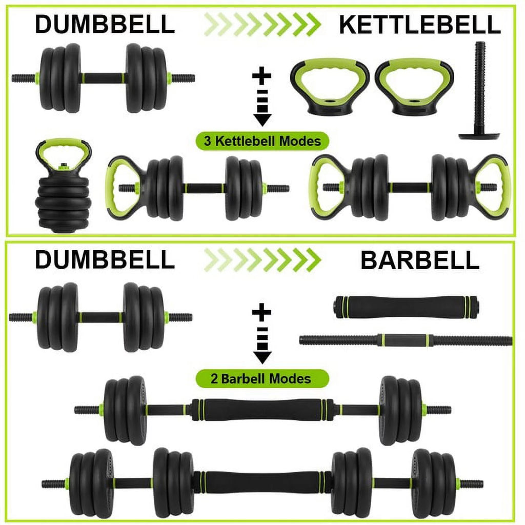 Adjustable Dumbbells Set 4 in 1 Non-slip Handles F456