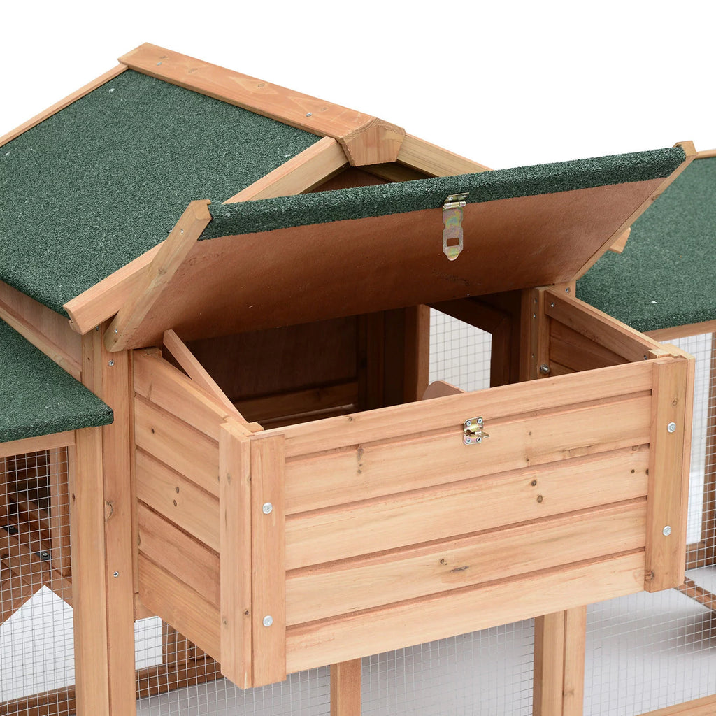 80" Wooden Chicken Coop with Nesting Box G82208