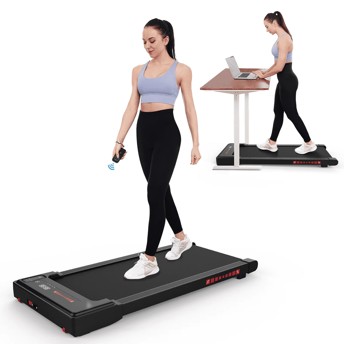 Walking Pad Treadmill 265 lbs Capacity with Remote Control W918290