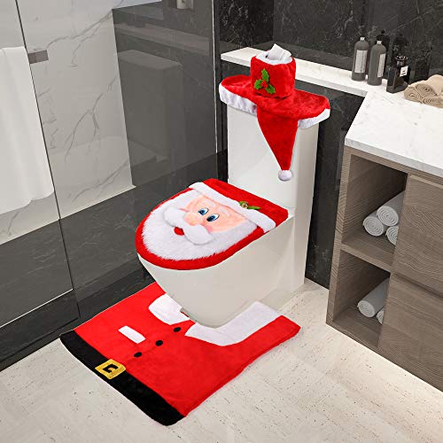 Santa Toilet Seat Cover and Rug Set of 5 V7147