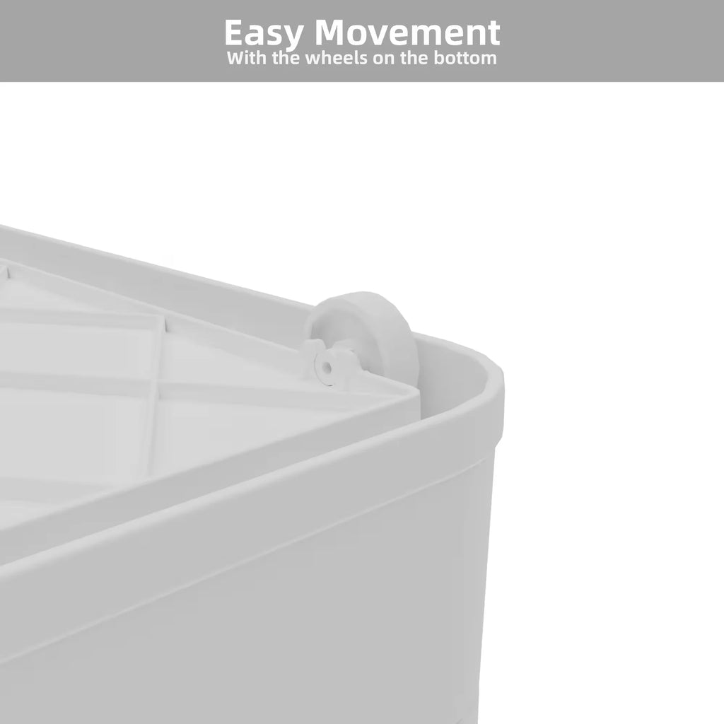 Transparent Stackable Storage Bins with Wheels U3221