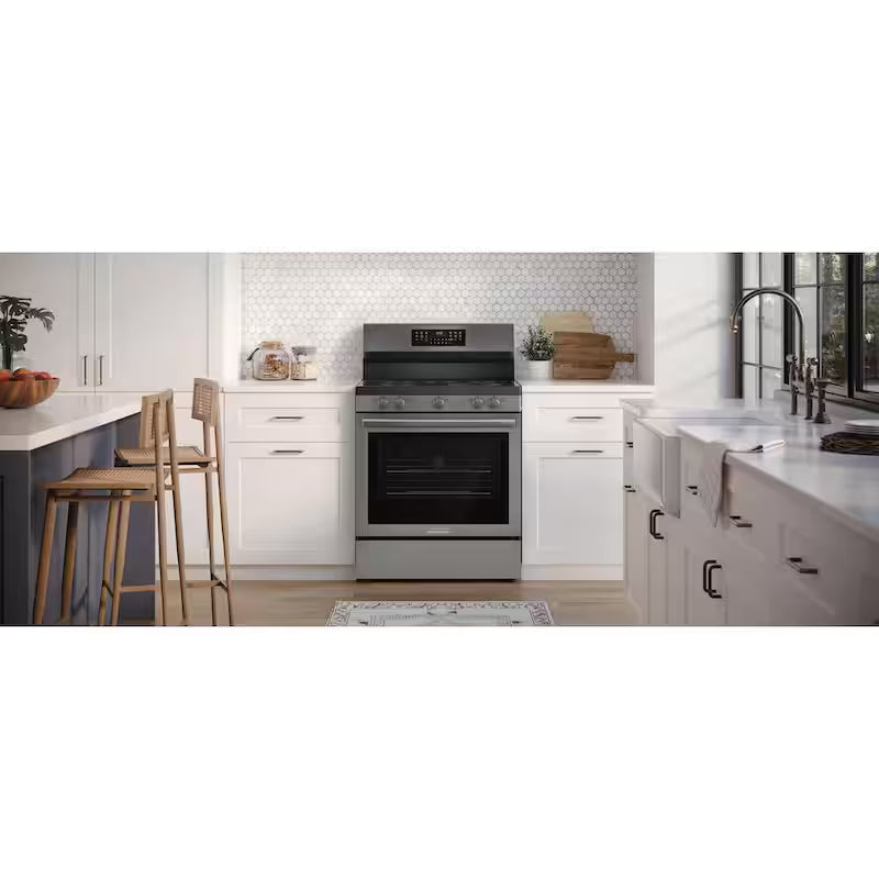 30 in 5 Element Freestanding Range in Black Stainless Steel with True Convection and Air Fry N738911
