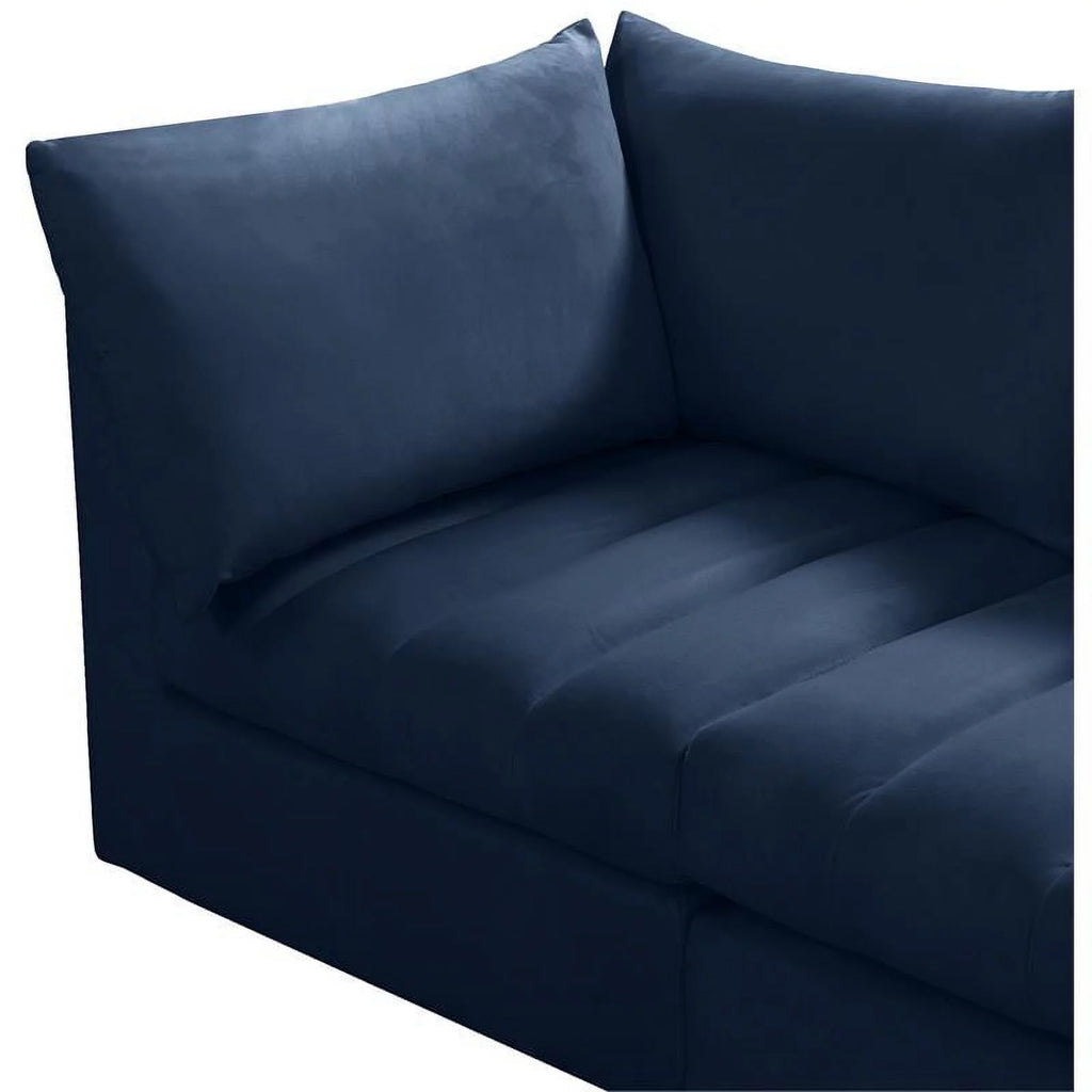Navy Velvet Modular Sectional W9192