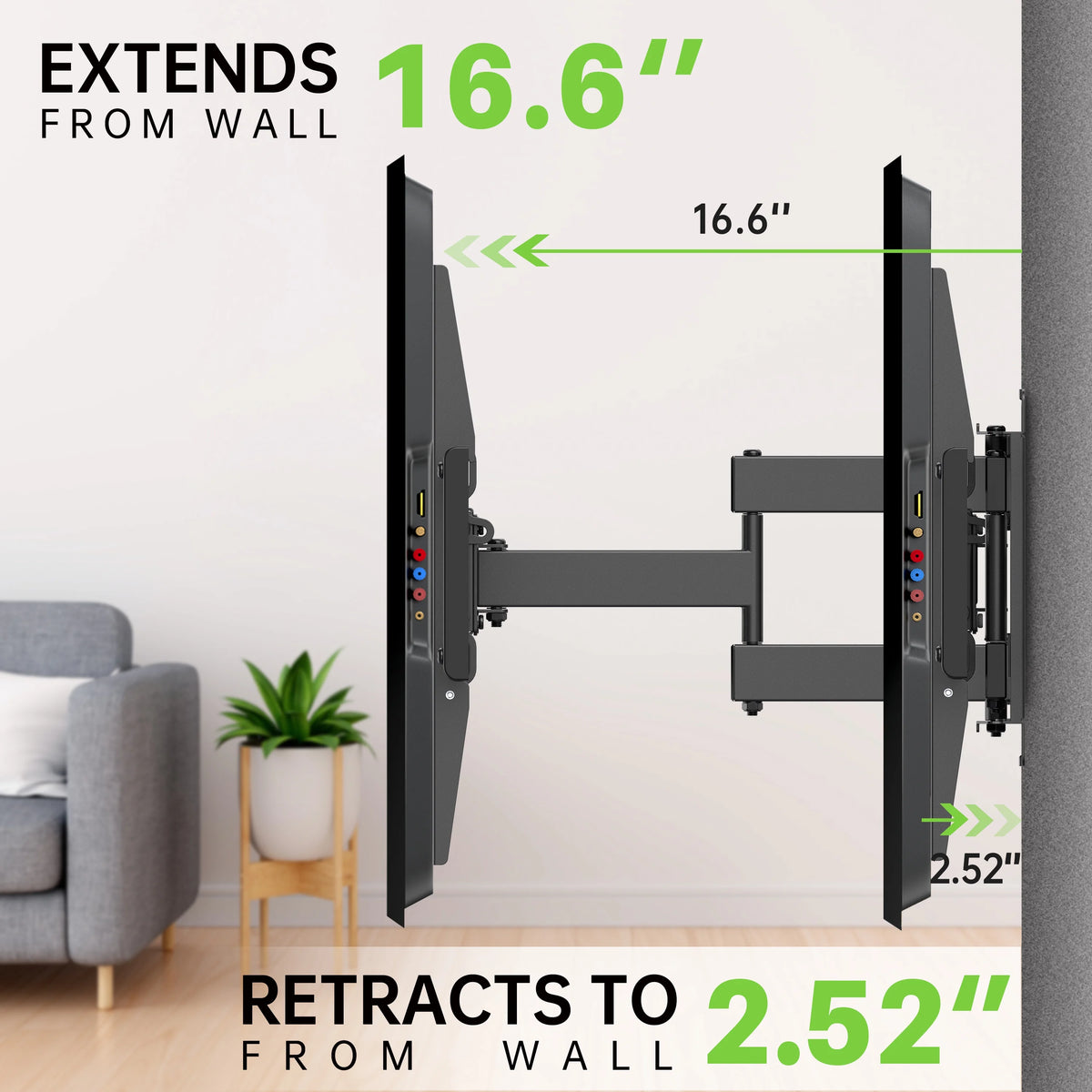 Full Motion TV Wall Mount for 47-90 inch TVs K77781