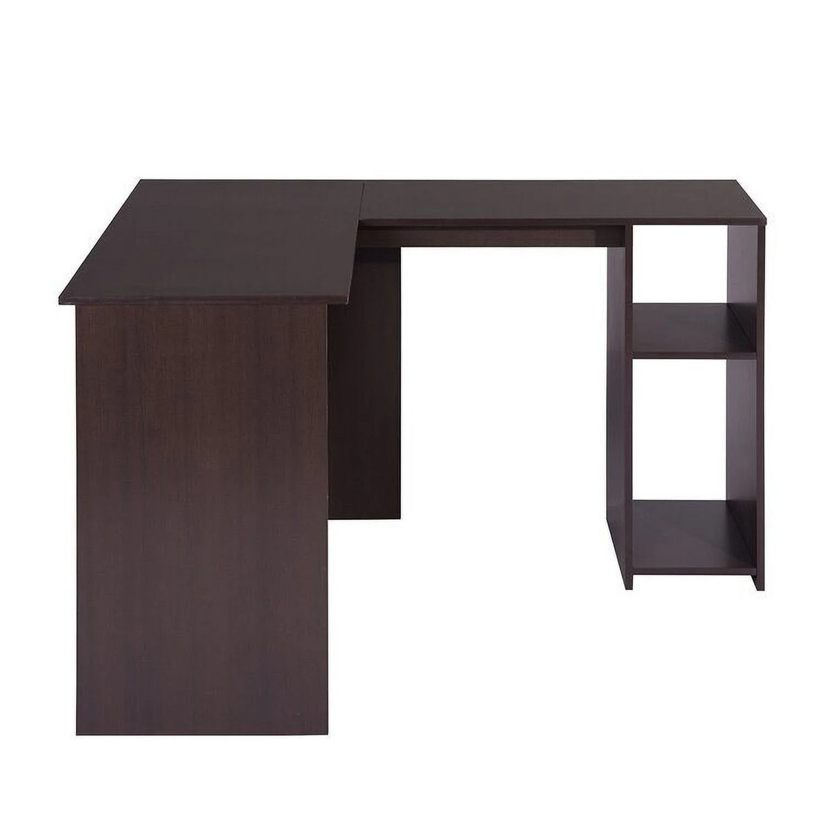 L-Shaped Corner Computer Desk with Shelves A480