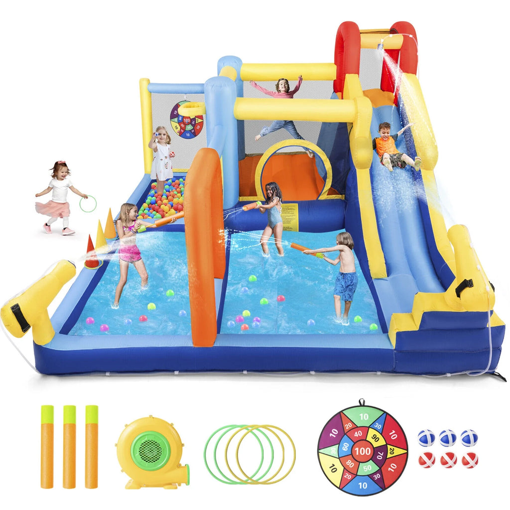 Inflatable Water Slide Bounce House with Splash Pool C222
