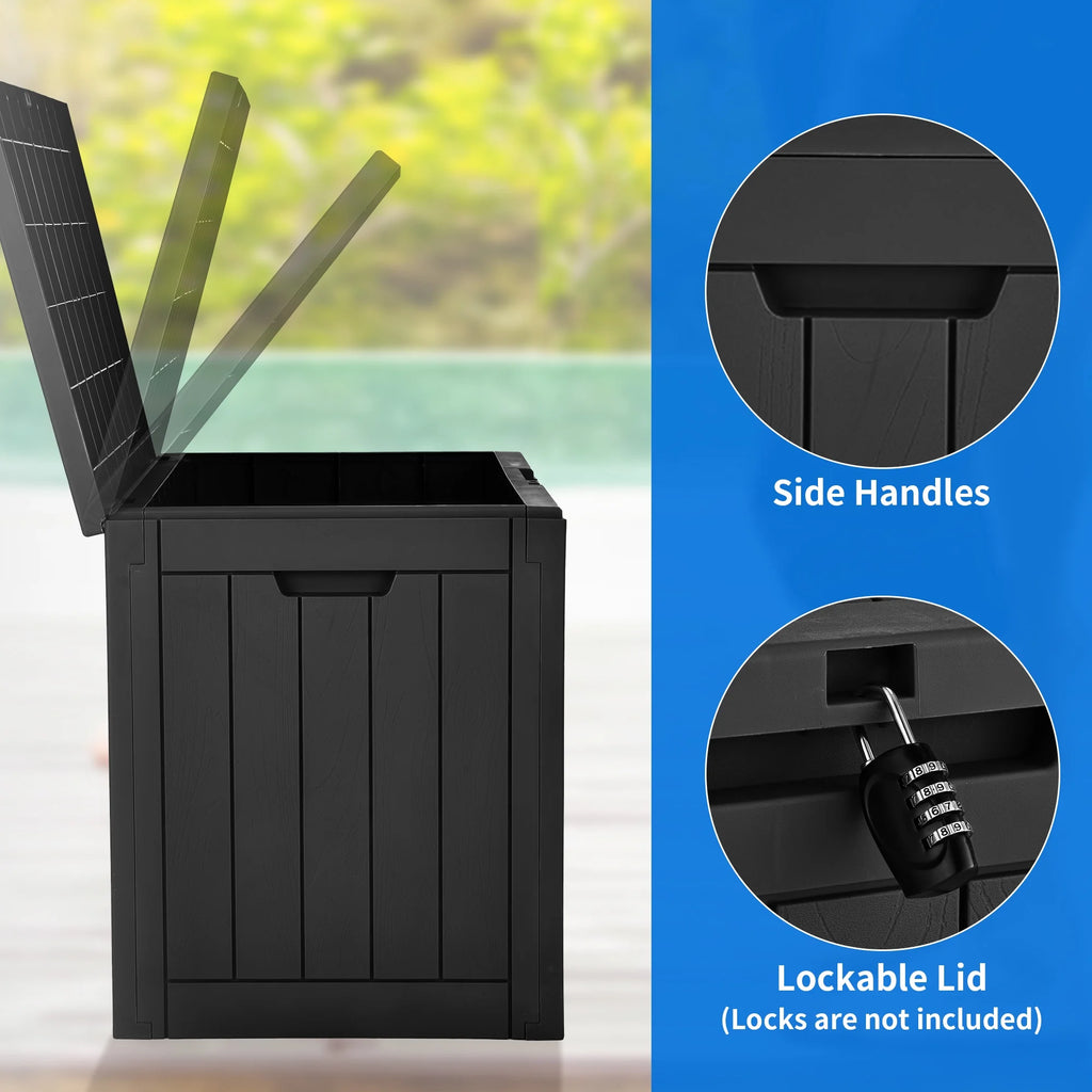 30 Gallon Black Waterproof Resin Outdoor Storage Chest N950688