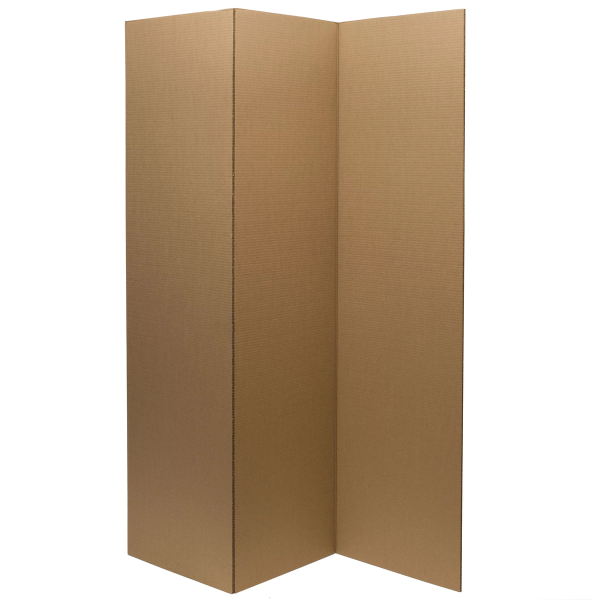 6 ft. Tall Brown Cardboard 3 Panel Room Divider K444933