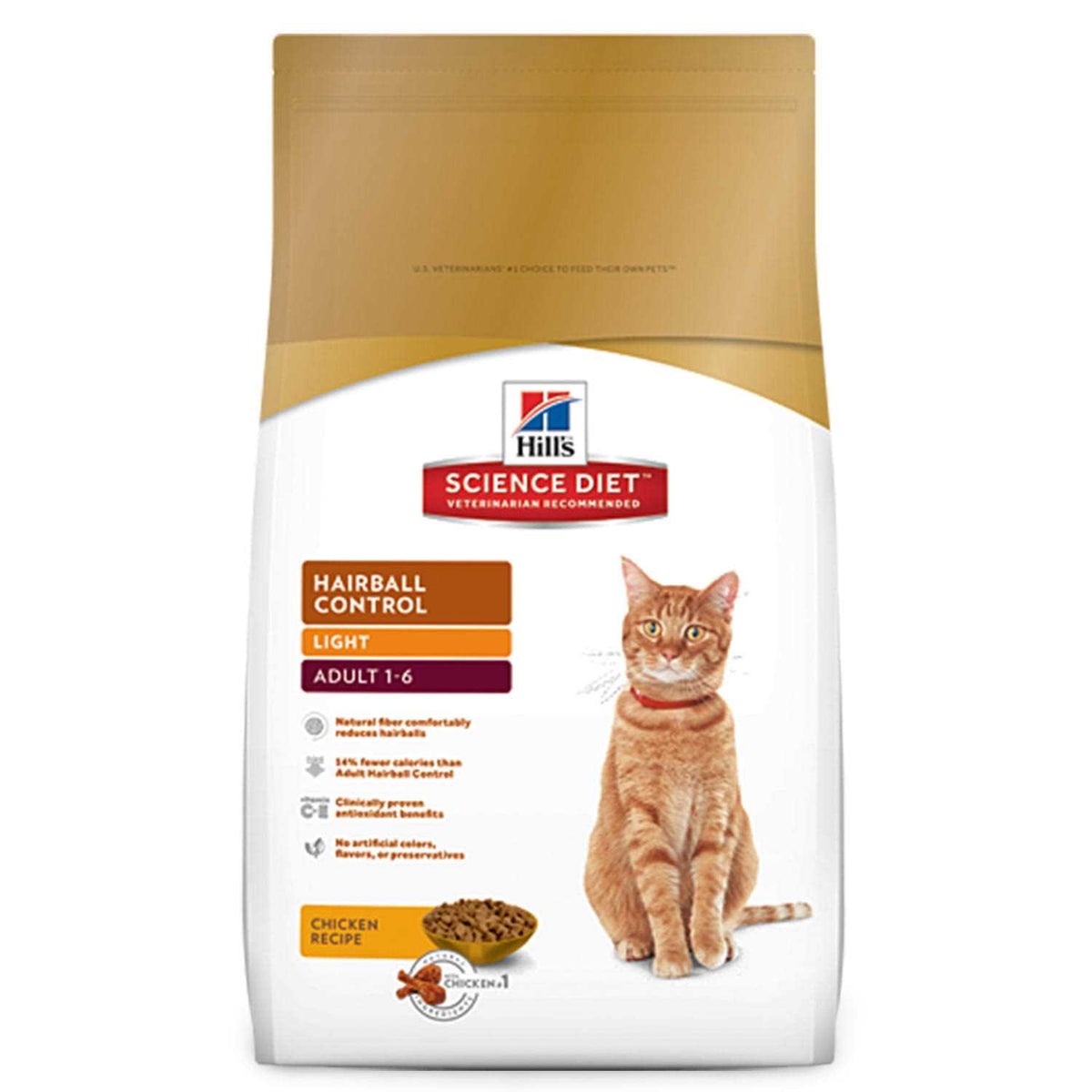 Adult Hairball Control Light Dry Cat Food W65101