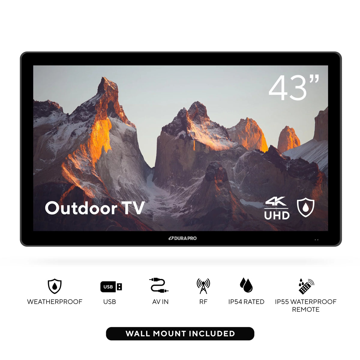 43" Outdoor 4K UHD LED TV with Waterproof Remote Q1834