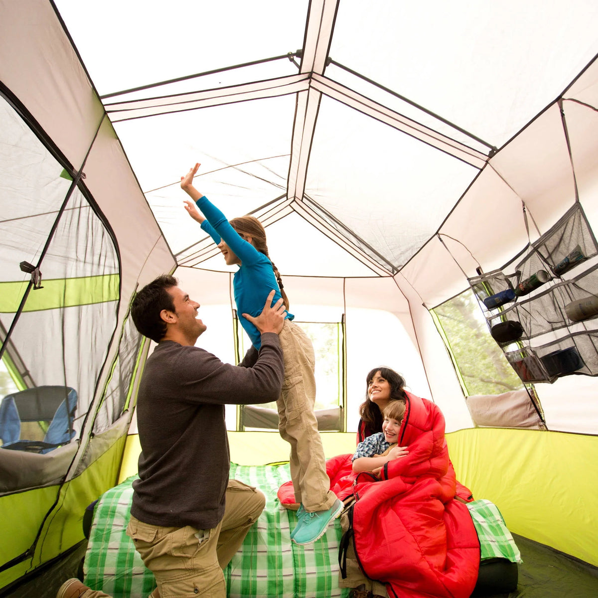 14' x 13.5' 9 Person 2 Room Instant Cabin Tent with Screen Room B2253