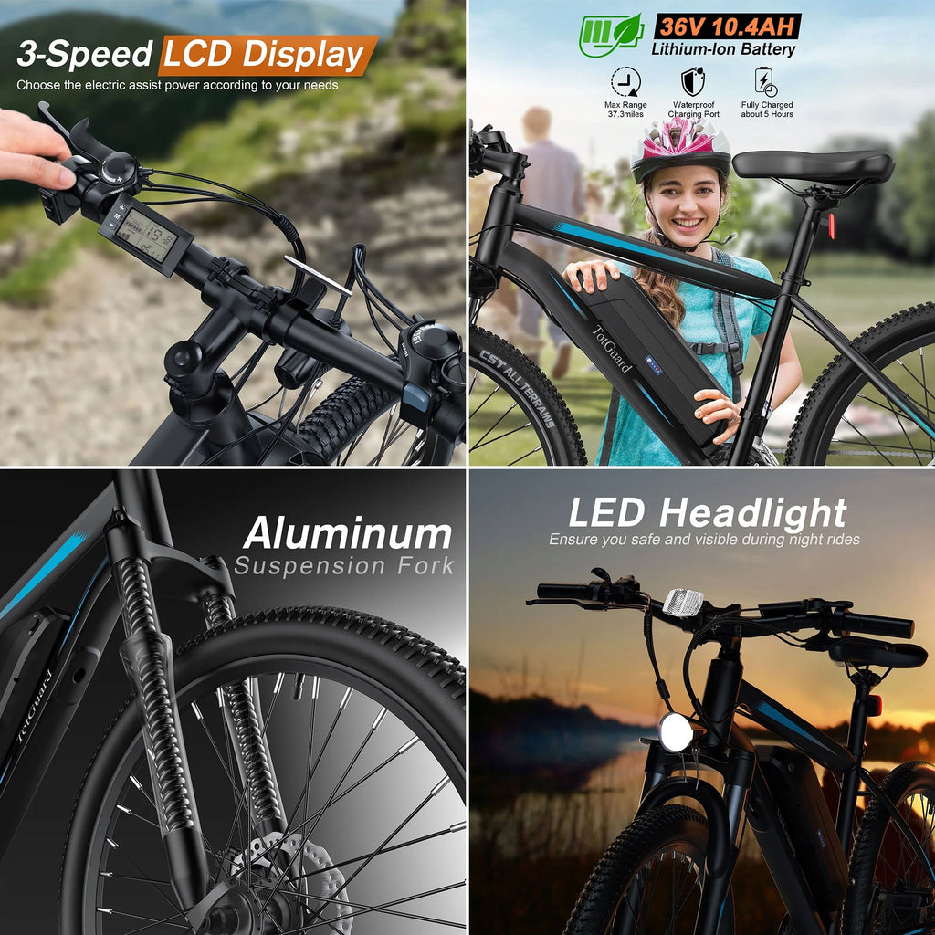 Electric Bike 26 350W 36V 374.4WH Shimano 21 Speed T862487