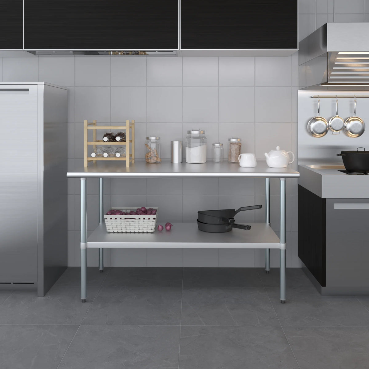 Stainless Steel Work Table with Undershelf N540184