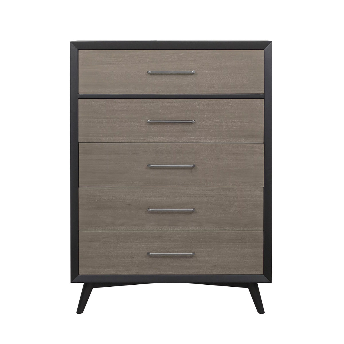 Modern 1pc Chest of Drawers Walnut Veneer A799