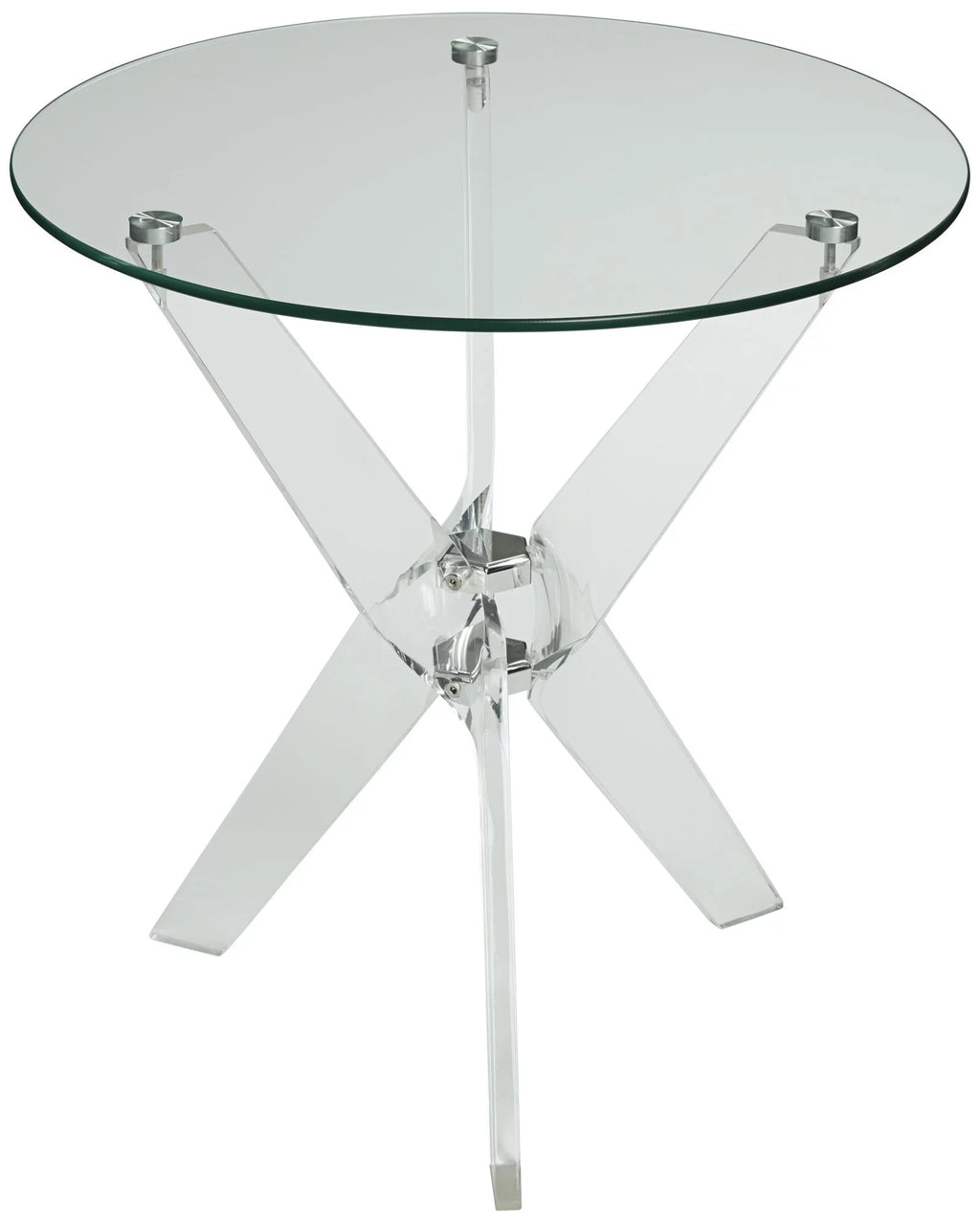 Clear Round Acrylic Accent Table 22" Wide V757626
