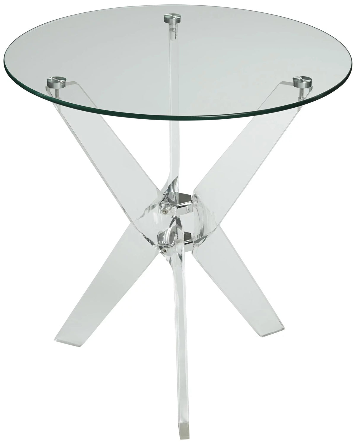 Clear Round Acrylic Accent Table 22" Wide V757626