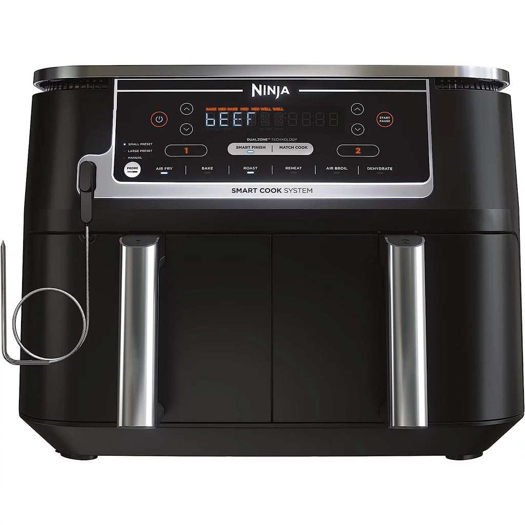 Black 6-in-1 10-qt. XL 2-Basket Air Fryer P151094