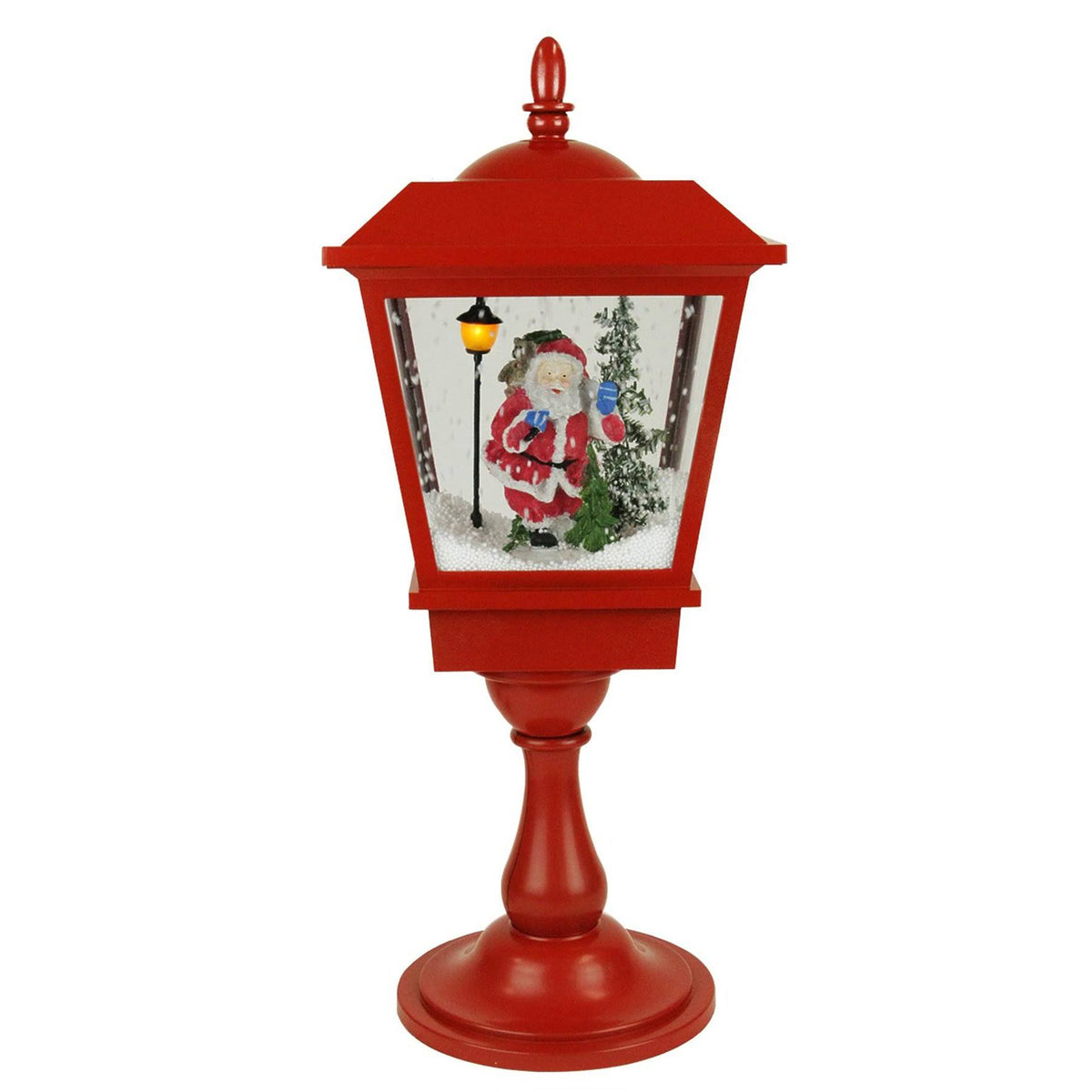 Lighted Musical Snowing Christmas Table Top Lamp W6588