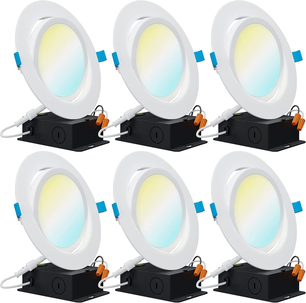 6 Inch Dimmable LED Recessed Lights 6 Pack W347051