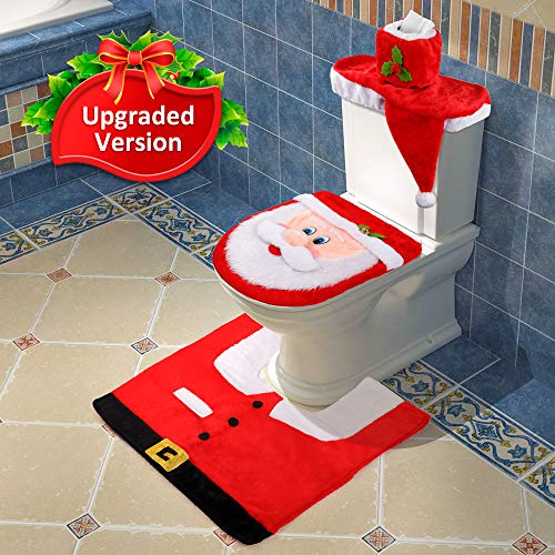 Santa Toilet Seat Cover and Rug Set of 5 V7147