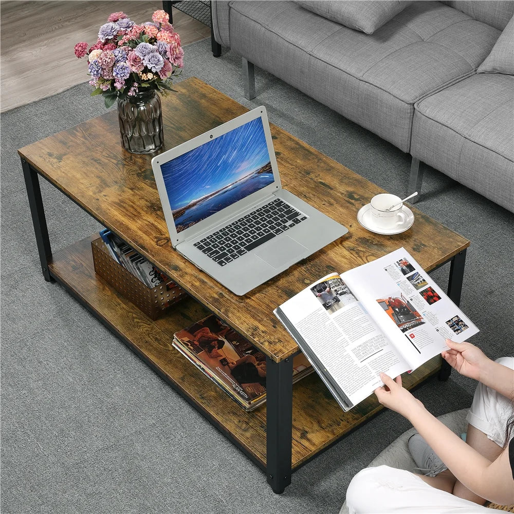 Coffee Table with Storage Shelf U793