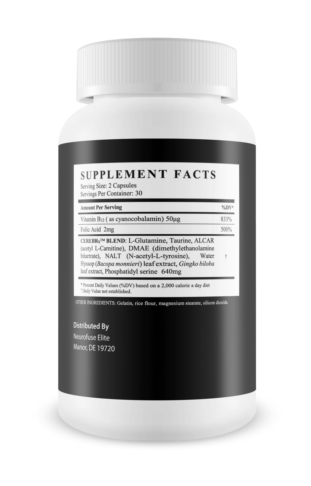 60 Count Nootropic Pill W3619