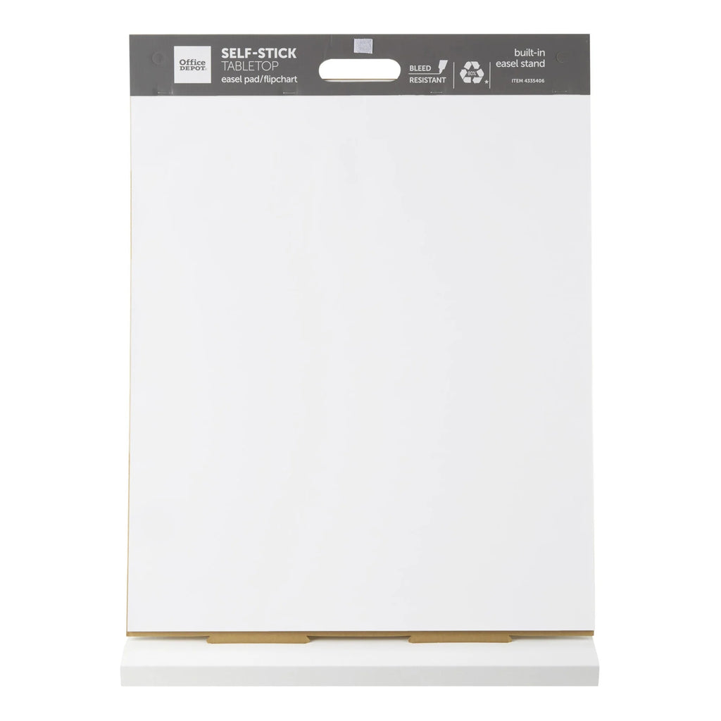 Self-Stick Tabletop Easel Pad, 20" x 23", 20 Sheets, 80% Recycled, White J189401