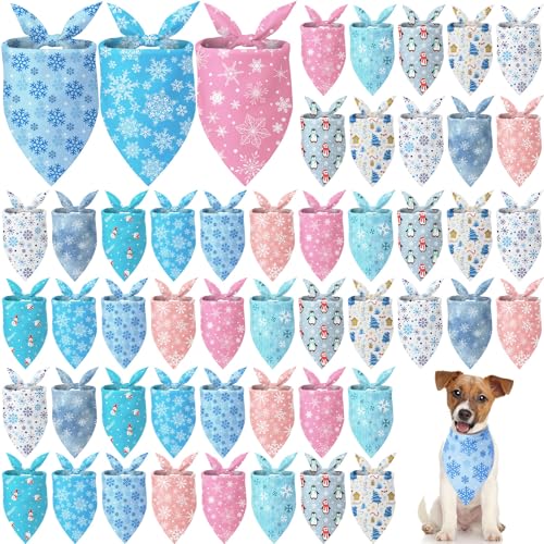 100 Pcs Red Plaid Dog Bandanas Q68328