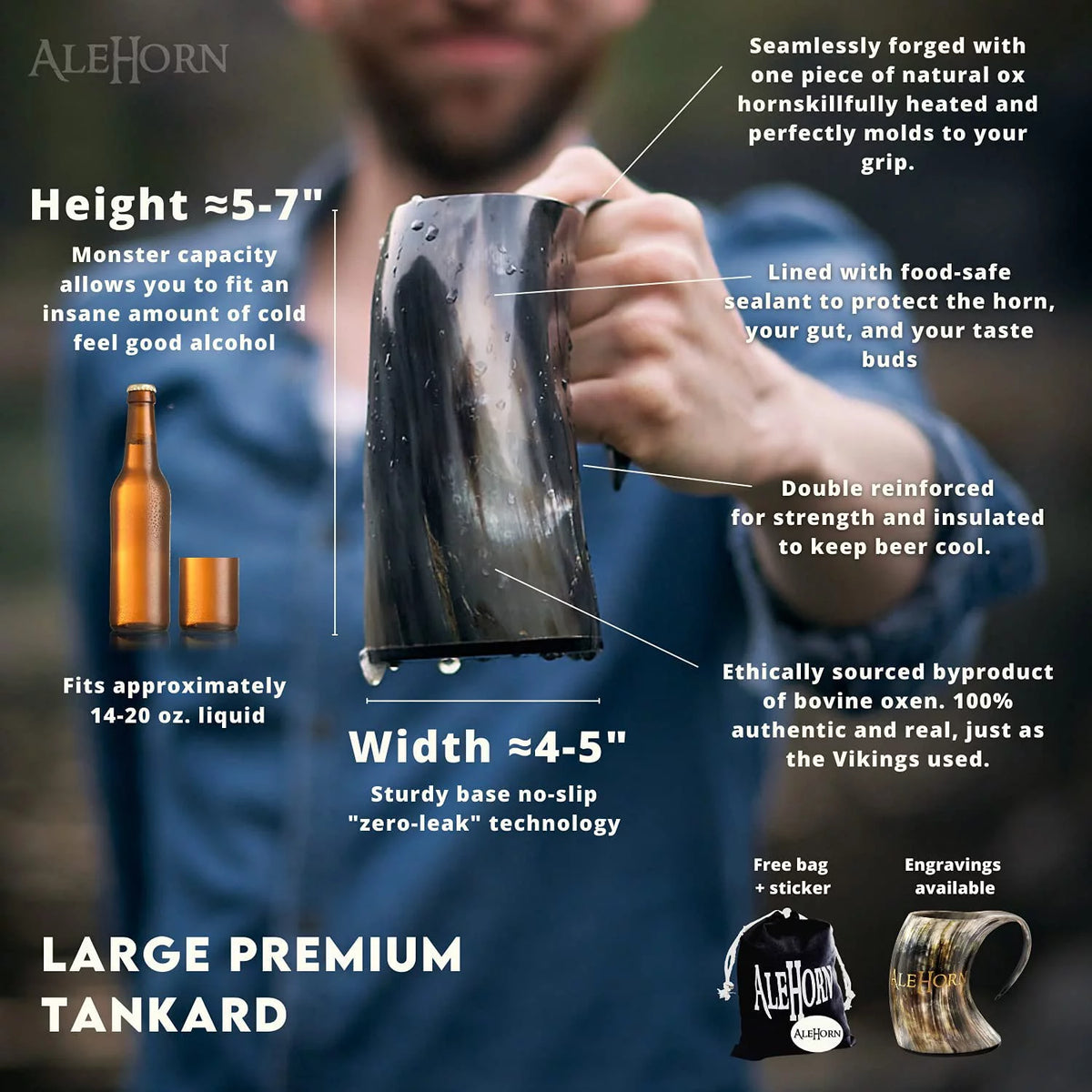 Hot Viking Horn Mug Drinking Cup T542