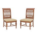 Natural Brown Faux Leather Chairs Set of 2 I768482