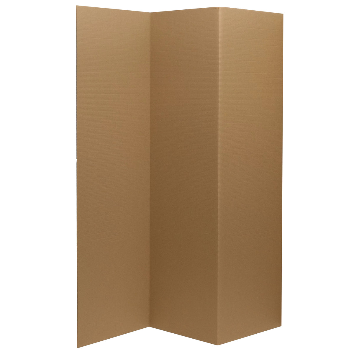 6 ft. Tall Brown Cardboard 3 Panel Room Divider K444933