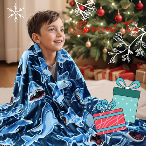 Glow in The Dark Shark Blanket 50x60 inch R1718
