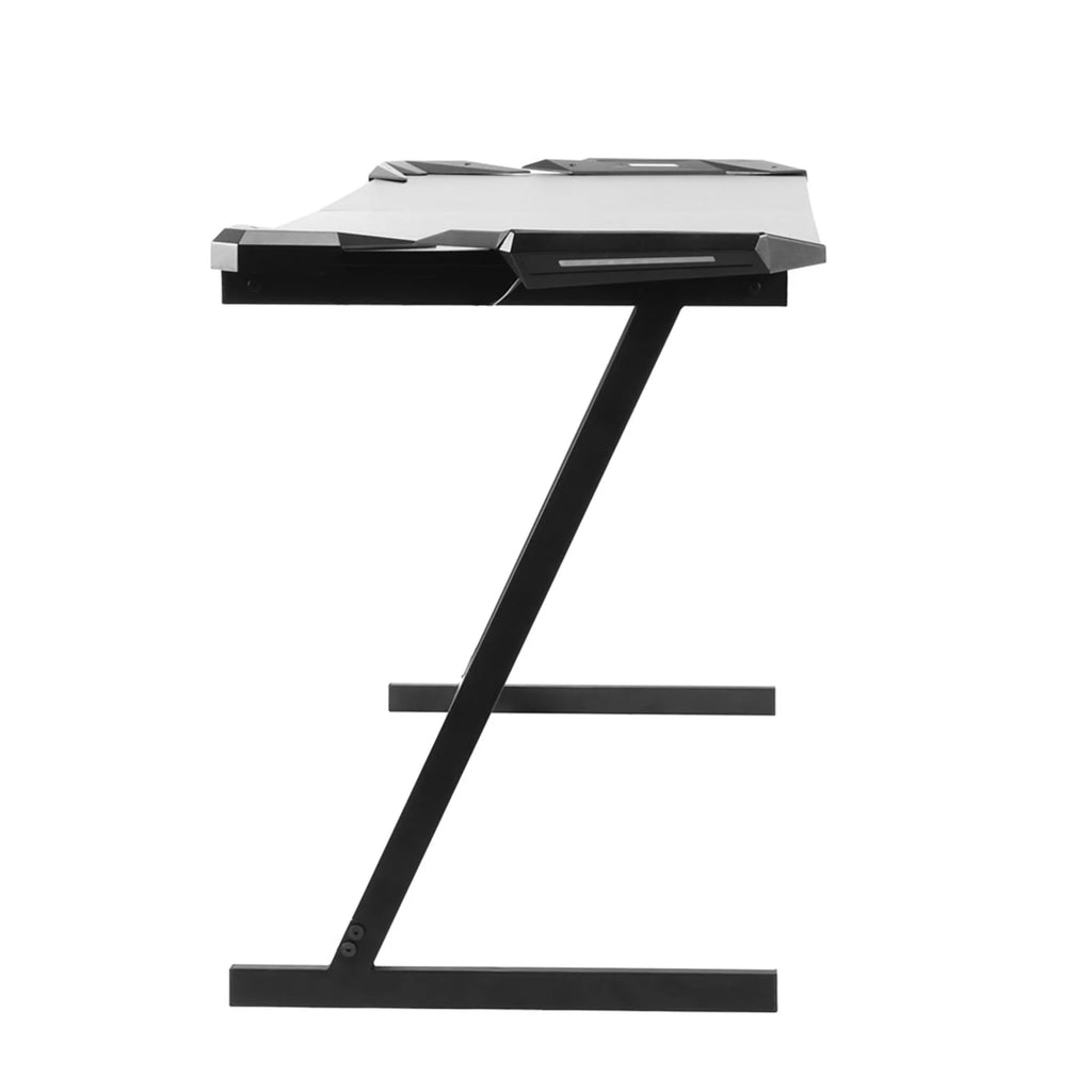 Black 59in Computer Desk Gaming Desk with LED Light T510