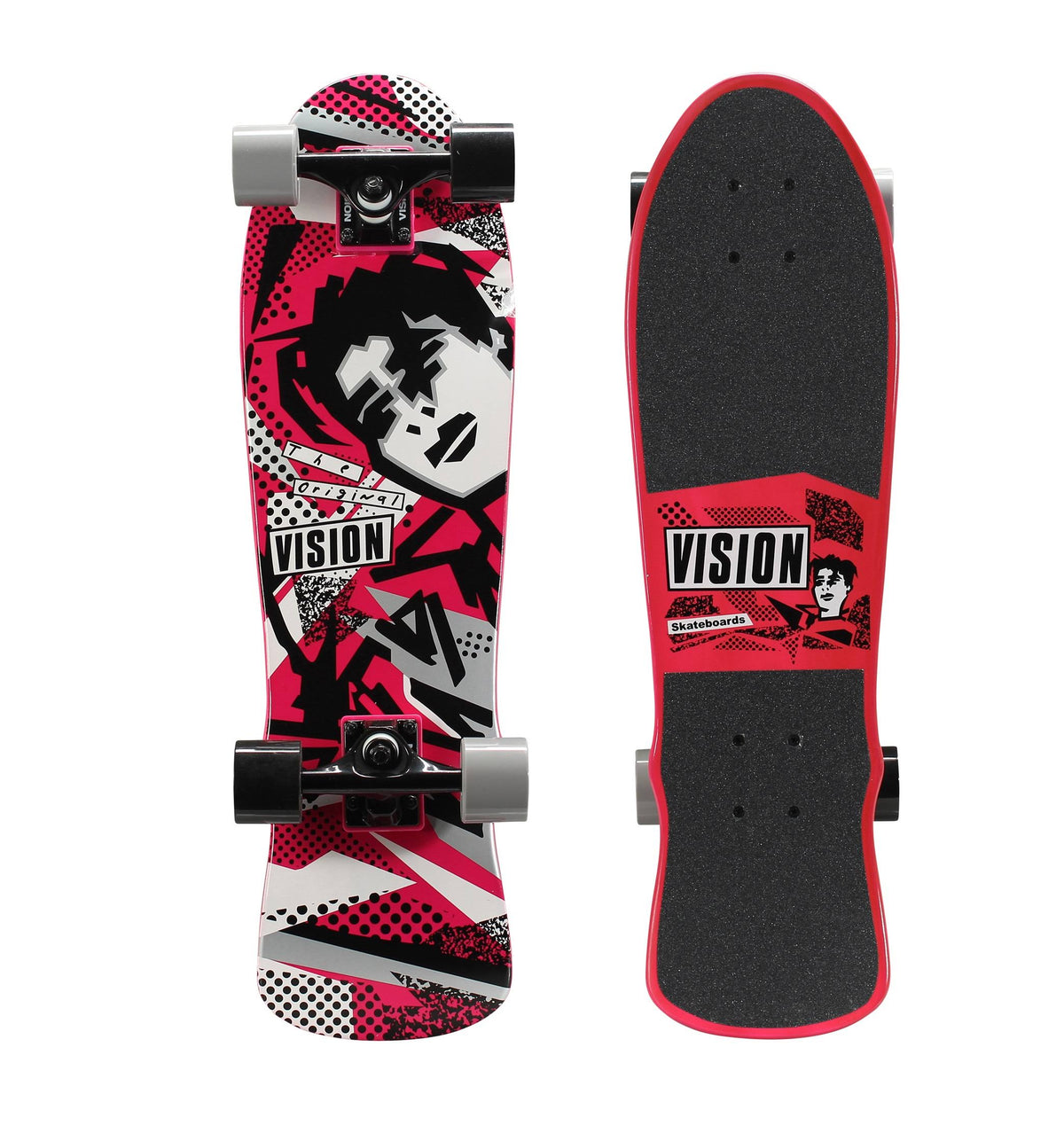 Pink Black Mini Cruiser Skateboard C406154