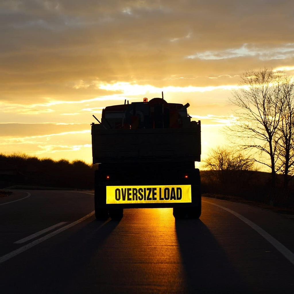 Oversize Load Banner with Stretch Cords and Metal Hooks 2 Pack 18 x 84 Inch W628653