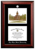 Ohio State University Embossed Diploma Frame with Lithograph G327