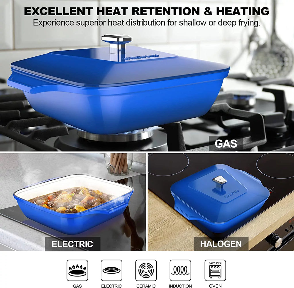 3.5-Quart Blue Enameled Cast Iron Dutch Oven with Lid B248010