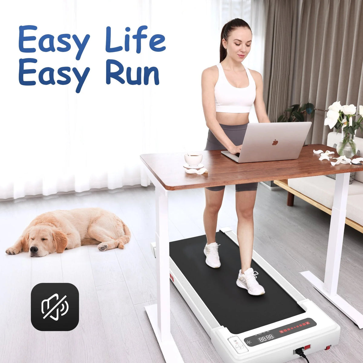 Walking Pad Treadmill 265 lbs Capacity with Remote Control W918290