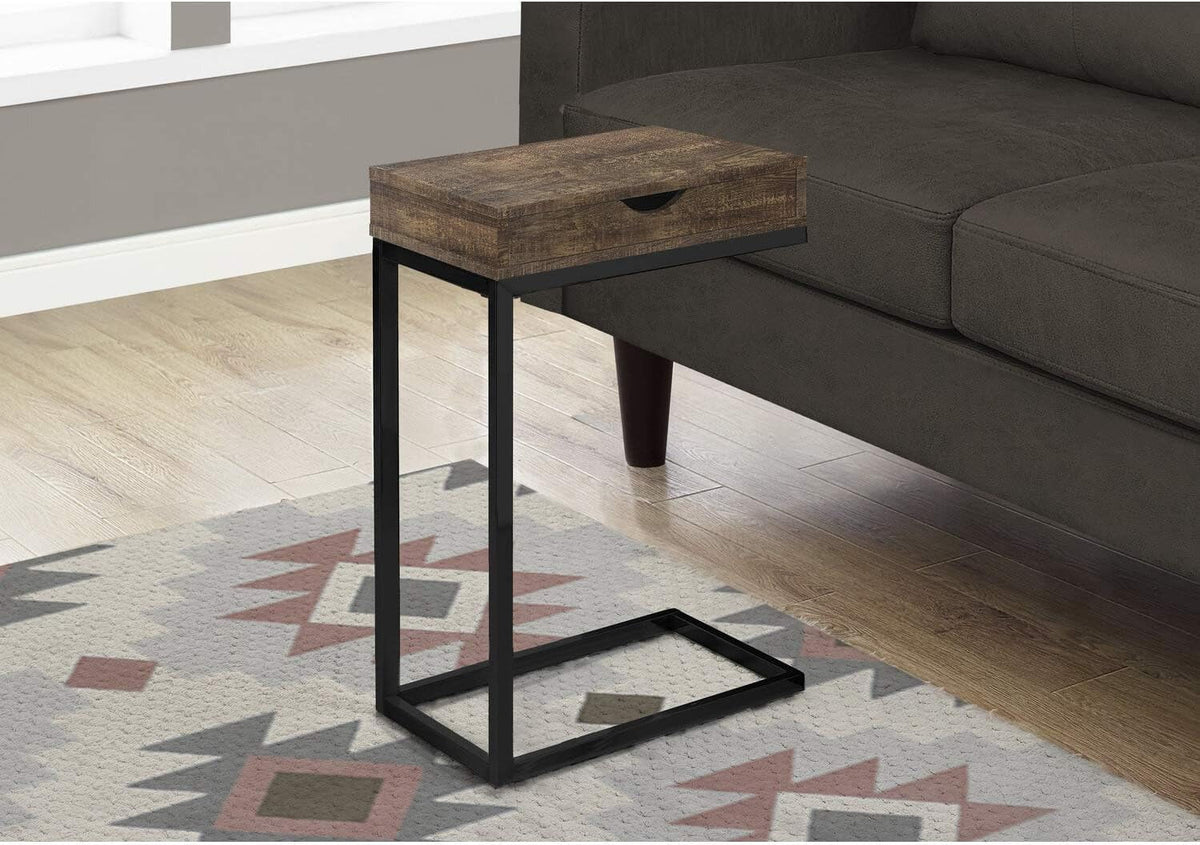 Brown Wood-Look Drawer Accent Table M145