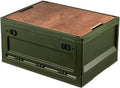 45L Foldable Storage Bin with Wooden Lid A54141