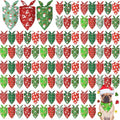 100 Pcs Red Plaid Dog Bandanas Q68328